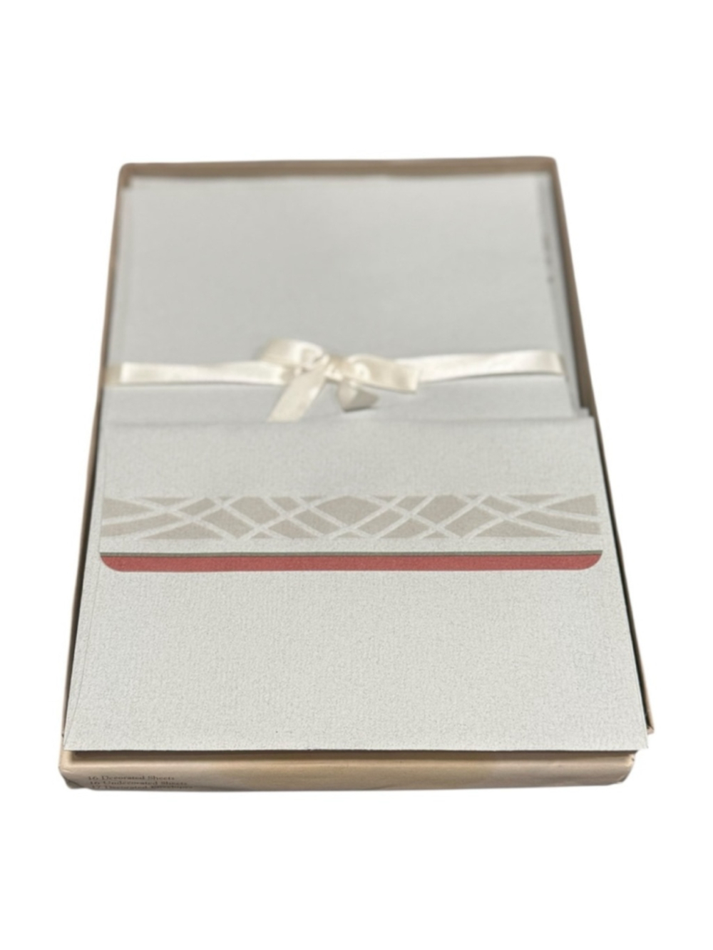 Vintage Gray Hallmark Crown Collection Stationery Set - 16 Sheets 12 Envelopes